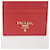 Saffiano Prada Tarjetero con Logo Triángulo Roja  - vista 3
