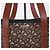 Burberry Borsa a spalla ritratto E-Canvas Stripe Marrone - vista 4