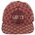 Gucci Baseballkappe mit GG-Logo aus Canvas Rot