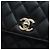 Chanel Coco Handle Medio Nero Caviar Lucertola Interno Champagne Oro Con Chip - vista 6