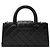 Borsa tote e crossbody in pelle nera trapuntata e stampata Tory Burch Nero