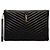 Saint Laurent Clutch New Medium Matelassé Monogram Nero - vista 2