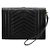 Saint Laurent Pochette Monogram Matelassé Nera con Tracolla Dorata Nero - vista 3