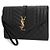 Saint Laurent Pochette Monogram Matelassé Nera con Tracolla Dorata Nero - vista 5