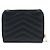 Saint Laurent Billetera Compacta Monogram con Herrajes Dorados Negro - vista 3