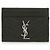 Saint Laurent Tarjetero Matelassé Plata Negro
