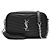 Saint Laurent Mini borsa a tracolla in tonalità argento con monogramma Nero