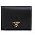 Prada Portafoglio pieghevole in Saffiano nero