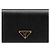 Prada Billetera Triángulo Logo Saffiano Negro - vista 2