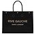 Saint Laurent Grande Borsa Tote Ghosy Nera a Coste Nero