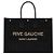 Saint Laurent Grande Borsa Tote Ghosy Nera a Coste Nero - vista 2