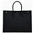Saint Laurent Grande Borsa Tote Ghosy Nera a Coste Nero - vista 3