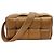 Bottega Veneta Camel Padded Cassette Gürtel Slingback VCQR Braun