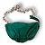 Bottega Veneta Borsa a Spalla Dumpling Chain Verde Argento