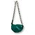 Bottega Veneta Borsa a Spalla Dumpling Chain Verde Argento - vista 4