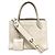 Prada Bolso Tote Saffiano Monocromático Blanco - vista 2