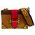 Prada Borsa a Spalla in Velluto Rafia Kaye Marrone - vista 2