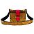 Prada Borsa a Spalla in Velluto Rafia Kaye Marrone - vista 3