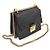 Fendi Kan Small Shoulder Bag in Black Calfskin Nero - vista 2