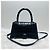 Balenciaga Crocodile Embossed Hourglass Small Top Black Tote Bag - vista 2
