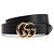 Gucci Ceinture en cuir avec boucle brillante GG Marmont Noir - vue 4