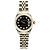Rolex Relógio Combi Feminino Datejust com Mostrador Preto e Diamantes Após Ajuste