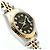 Rolex Relógio Combi Feminino Datejust com Mostrador Preto e Diamantes Após Ajuste - vista 10