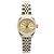 Rolex Datejust Damenuhr, Kombination Champagnergold mit Stabindex Golden