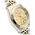 Rolex Datejust Damenuhr, Kombination Champagnergold mit Stabindex Golden - Ansicht 9