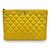 Chanel Clutch perforato nuovo medio giallo