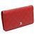 Chanel Portafoglio Lungo Classico in Argento con Caviale Rosso - vista 3