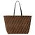Fendi Große Jacquard-Shopper-Tasche Braun