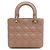 Lady Dior Piccola Cannage in Pelle di Agnello Rosa - vista 3