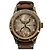 Montblanc Giosphere Edição Limitada Bronze Automático Pulseira de Couro Dourado