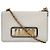Dior Borsa a tracolla in pelle con patta e catena bianca Bianco