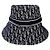 Dior Cappello bucket in ricamo obliquo blu navy - vista 4