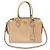 Double Prada Beige Grace Piel de Ternera Letra Dorada Dorado