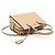 Double Prada Beige Grace Piel de Ternera Letra Dorada Dorado - vista 4