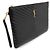 Saint Laurent Clutch porta documenti Monogram trapuntato nero con tracolla - vista 2