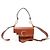 Chloé Double Carry Piccolo in Pelle di Vitello Lucida in Marrone Sepia - vista 2