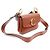 Chloé Double Carry Piccolo in Pelle di Vitello Lucida in Marrone Sepia - vista 3