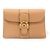 Delvaux Billetera Compacta Brillante Rosa Beige Vision en Piel de Ternera Rodeo