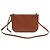 Gate Loewe Pochette incrociata in pelle di vitello marrone con doppia zip