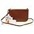 Gate Loewe Pochette incrociata in pelle di vitello marrone con doppia zip - vista 2