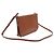 Gate Loewe Pochette incrociata in pelle di vitello marrone con doppia zip - vista 3