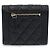 Chanel Portafoglio Boy in Caviar Nero e Oro - vista 4