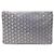 Goyard Senat MM Clutch aus grauem Spezialcanvas Braun