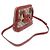 Gucci Borsa mini in pelle rossa con GG Supreme e morsetto Marrone - vista 3