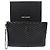 Saint Laurent Clutch porta documenti Monogram matelassé nero con tracolla - vista 2