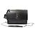 Saint Laurent Borsa a spalla media in pelle di vitello nera con catena argentata Sunset Nero